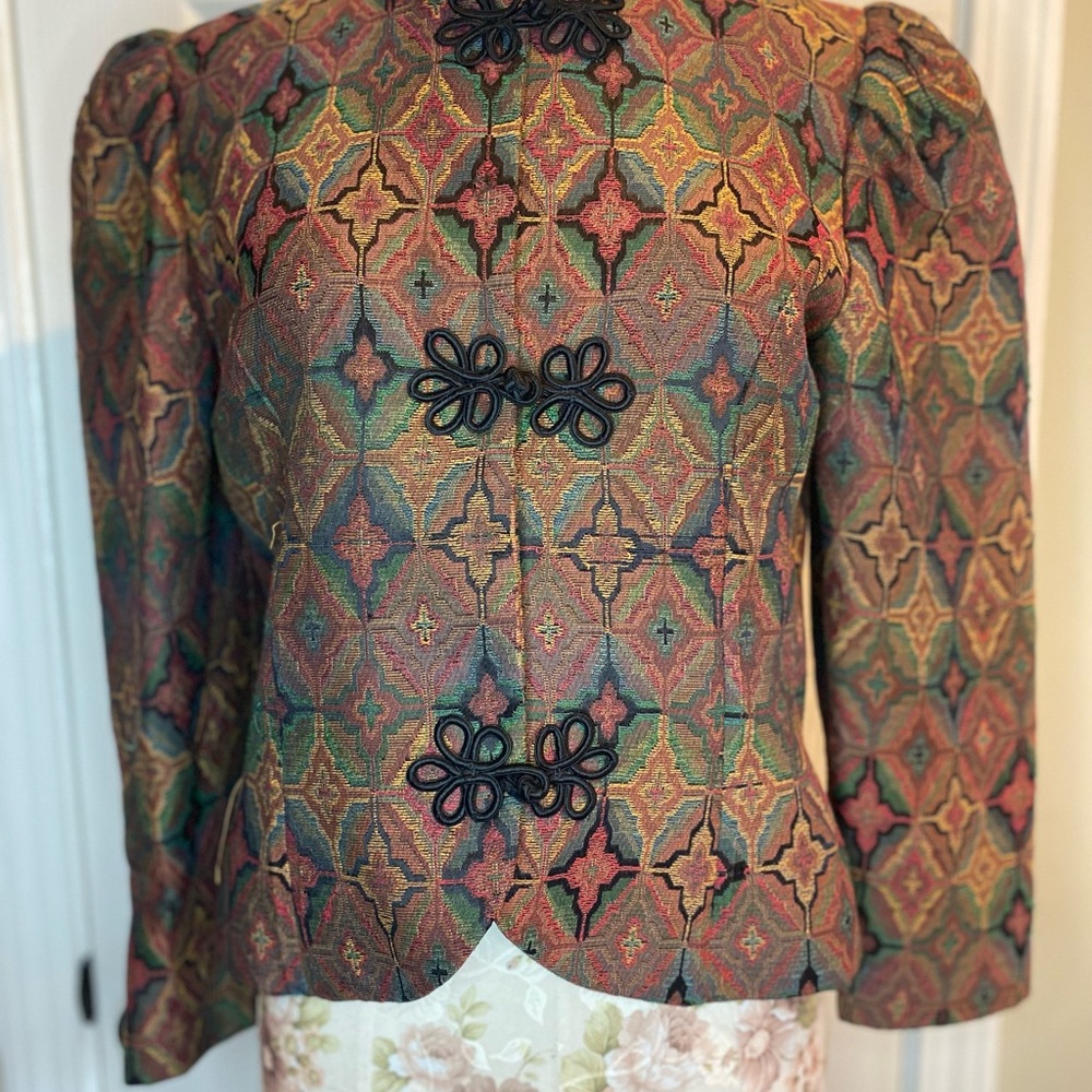 Doncaster Multicolor Geometric Jacket With Black … - image 1